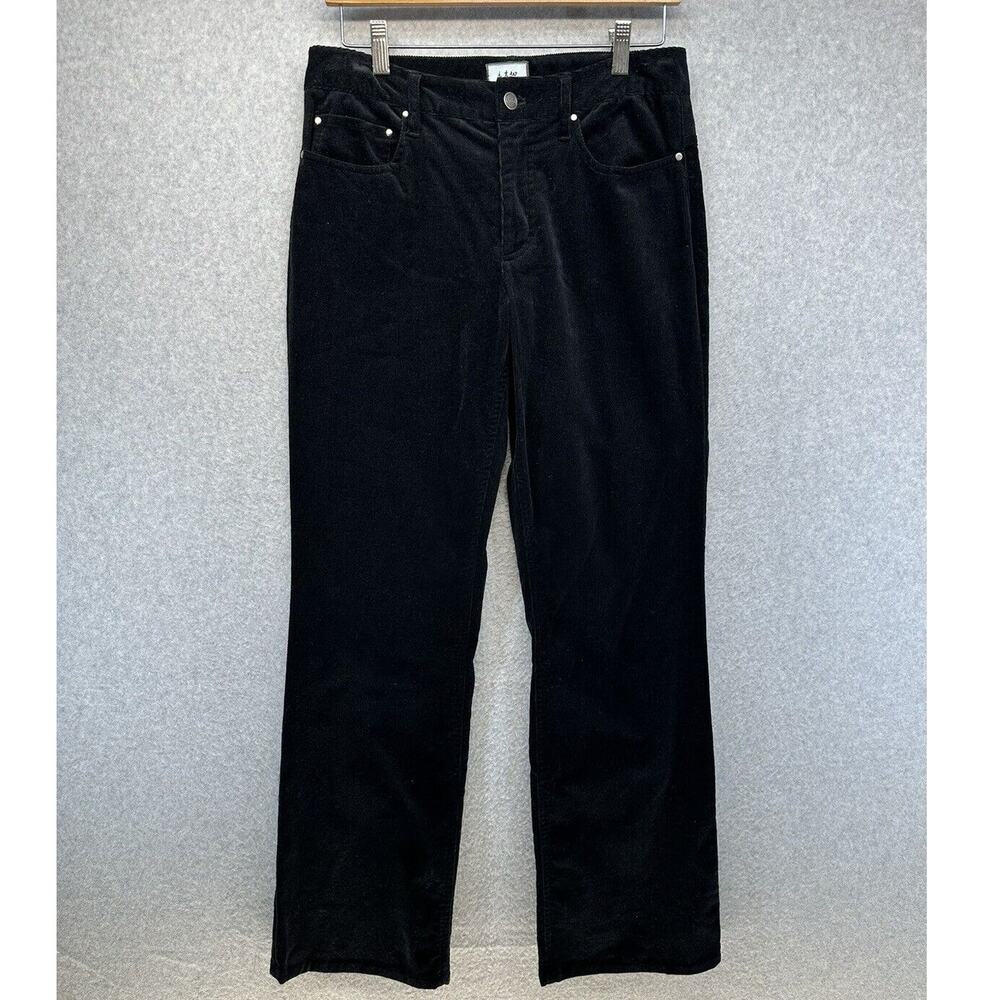 ITW By Claude Brown Women’s Pants Corduroy Jeans Size 4 Black Straight Leg